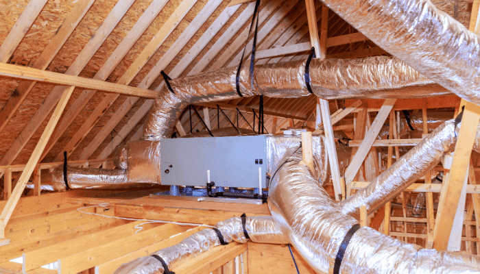 Florida Home Attic Ductwork With Heat Overlay